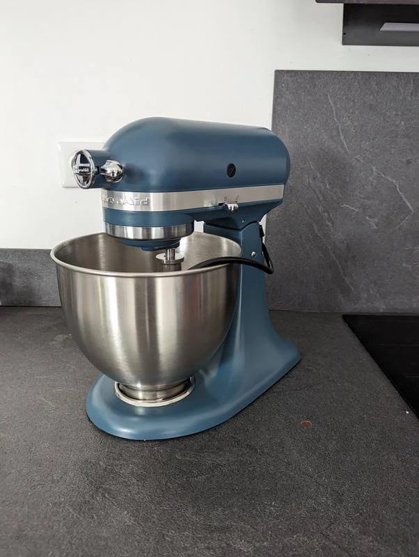 Blue stand mixer